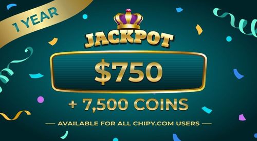 Join Sweepstake at Chipy.com to Win $750 + 7,500 Coins!